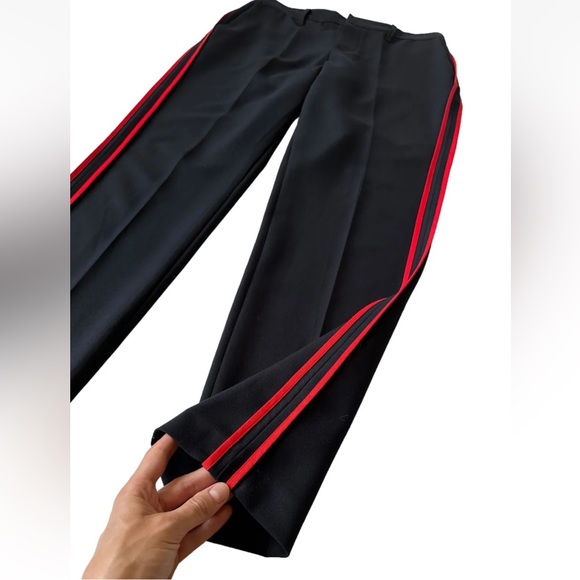 Zadig & Voltaire black Pomelo trousers w/ red stripe Size 36 - Picture 2 of 12